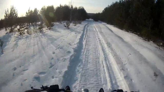 На питбайке по следам снегохода\Целый день с ирбисами