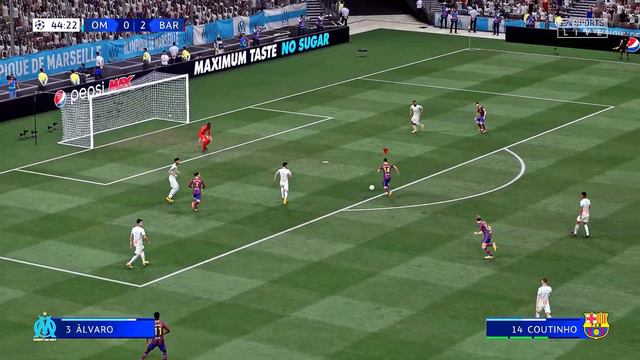 FIFA 21 PS5 FC BARCELONA - OLYMPIQUE DE MARSEILLE | MOD Ultimate Difficulty Career Mode HDR Next Ge