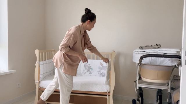 Организация КРОВАТКИ для новорожденного| САМОЕ НЕОБХООИМОЕ| Приставная  детская кроватка с маятником