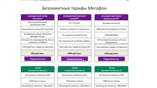 безлимитный интернет тарифы