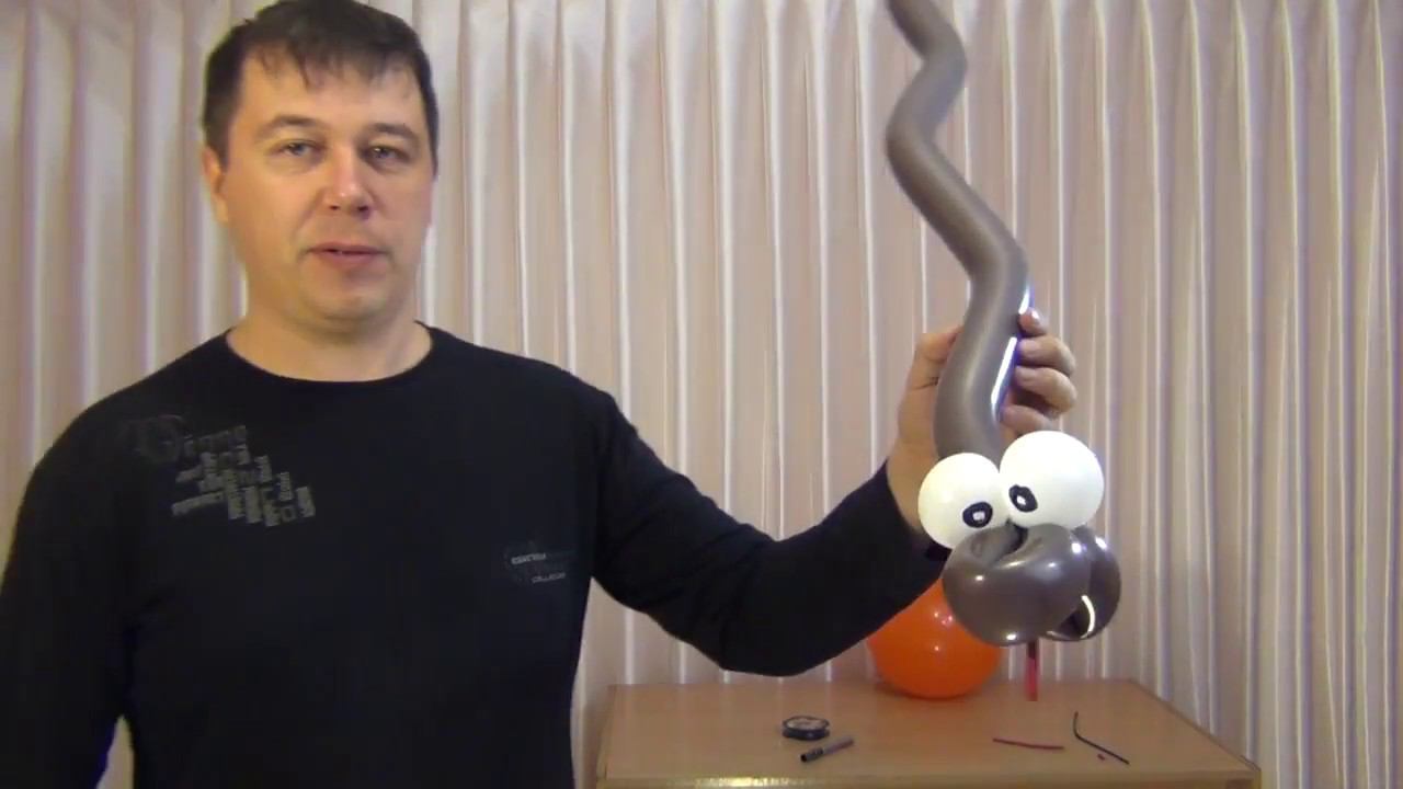Змейка из шаров за 2 минуты
