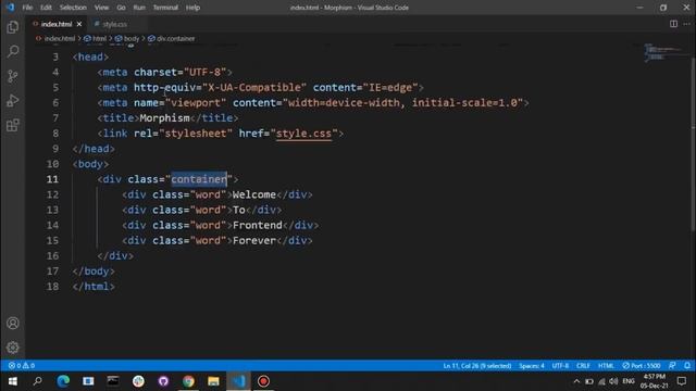 Text Morphing Effect Using HTML & CSS In English | CSS Animation Tutorial | Glassmorphism CSS |