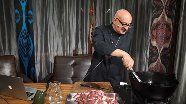 Приготовление мясной заготовки для узбекских блюд - Ковурма коурма