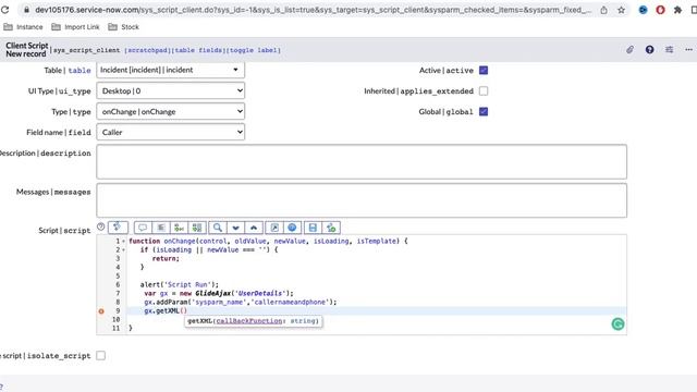 GlideAjax for Incident Form | ServiceNow Scripting