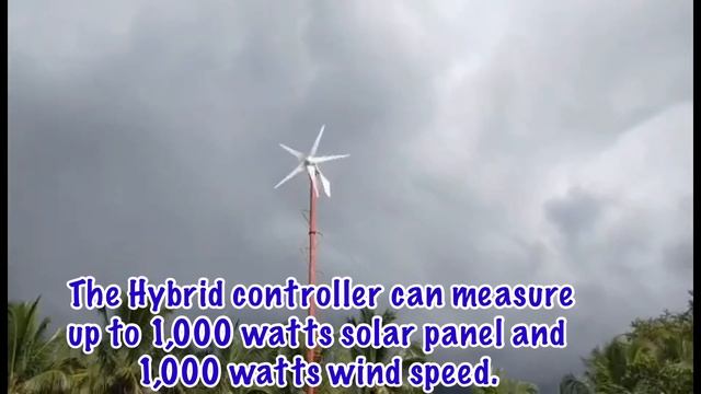 Hybrid Wind & Solar charge controller shows power generation from the wind & sunshine! #windpower