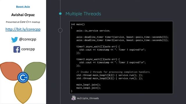 Boost.Asio, CoreCpp on May18