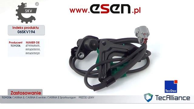 Czujnik ABS przód lewy Toyota Carina E     OE 479006F605, 8954305010, 8954305020