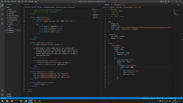 Видео на задний фон | Разработка дизайн-макета и вёрстка | Background video for website