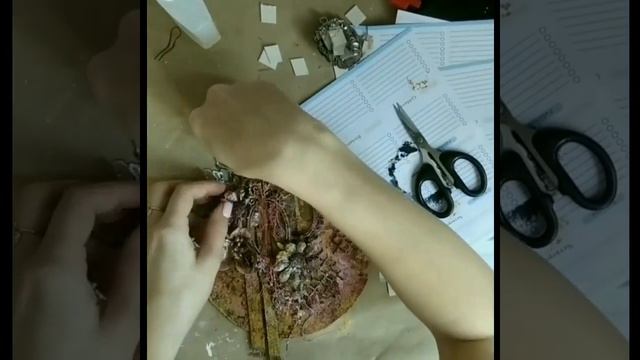 Миксмедиа панно Зодиак. Лев полный МК