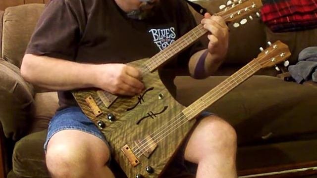Double Neck Cigar Box  Ukulele