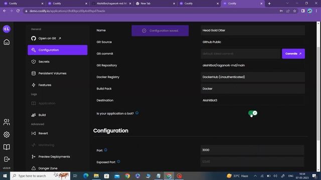 Deploy on  coolify