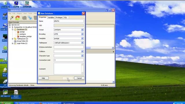 Postgresql : Create Postgis database and import shapefiles