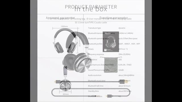 Bluedio T4S  беспроводные Bluetooth наушники с активным шумоподавлением и микрофоном