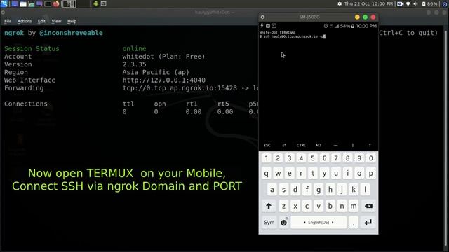 2.SSH over Internet For FREE !!! | Linux Remote | mobile HotSpot | setup | Ngrok | CLI | WAN