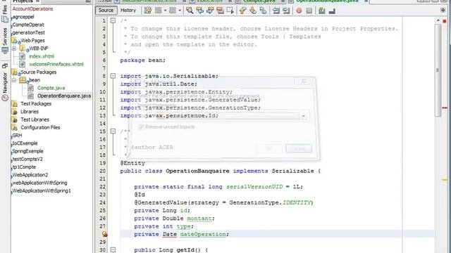 4 generation code a partir des beans