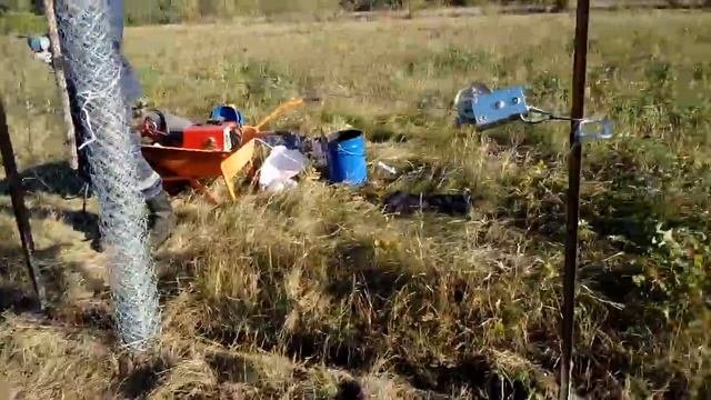 Лайфхак Сетка Рабица натяжение сетки зацепом и лебедкой