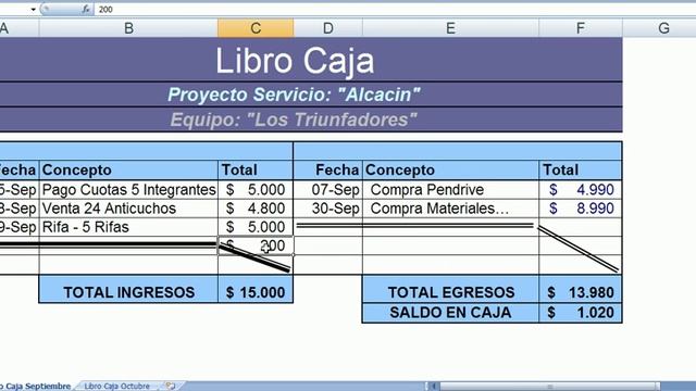 Libro Caja - Instrucciones para crearlo en Excel