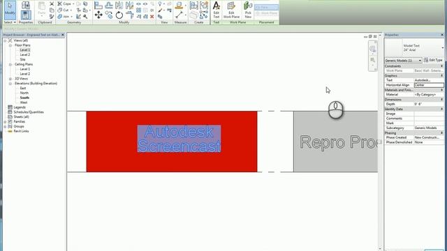Revit 3D Model Text Void Cut into Wall   A How To Guide