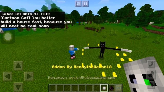 Sans Vs. Cartoon Cat In Minecraft PE