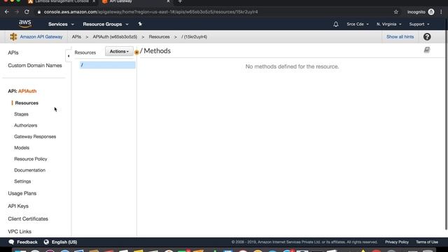 Creating Resources - Amazon API Gateway Authorization p1