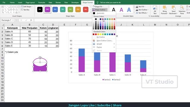 Cara Membuat Grafik Kolom 3D Custom di Excel