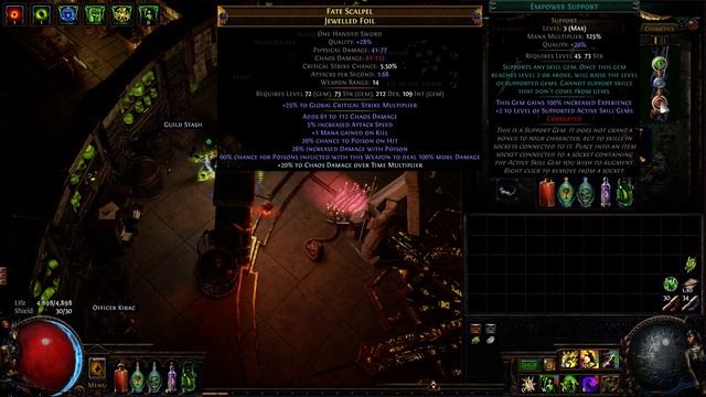 Path of Exile Heist League Lancing Steel Saviour Poison Assassin