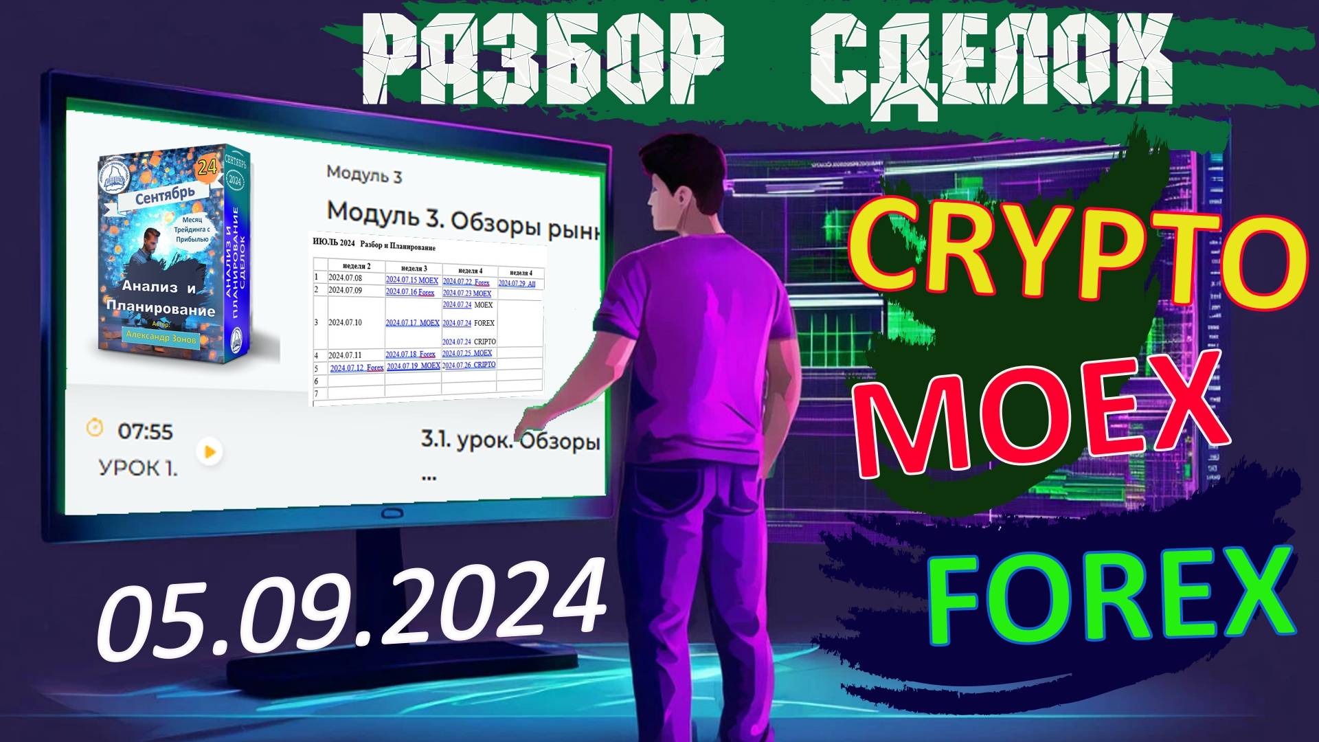 2024.09.05  Анализ и Разбор сделок по CRYPTO, MOEX, FOREX