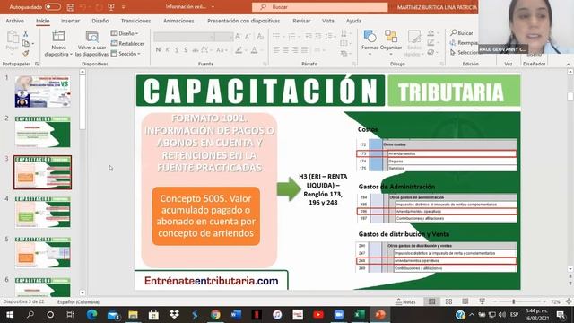 ?CRUCES DE INFORMACIÓN EXOGENA VS. CONCILIACIÓN FISCAL 2516?- Capacitación Tributaria - Sindy Cordó