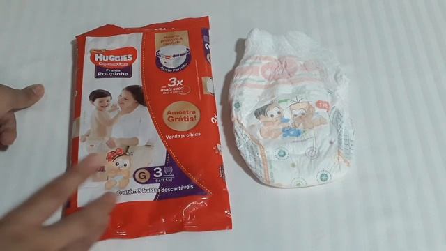 Fralda calça huggies supre care tamanho G fraldas pequenas.