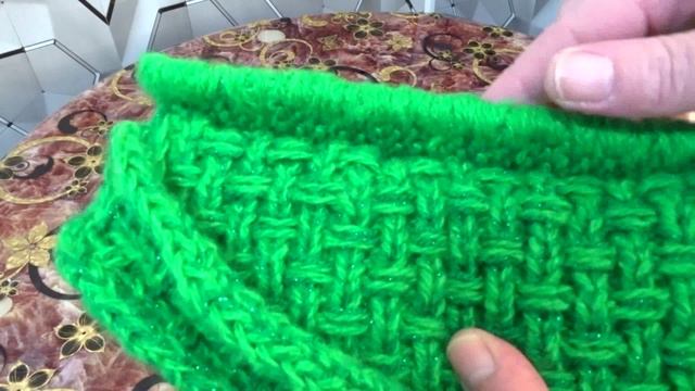 DIY.Зелёная сумочка плетёным узором