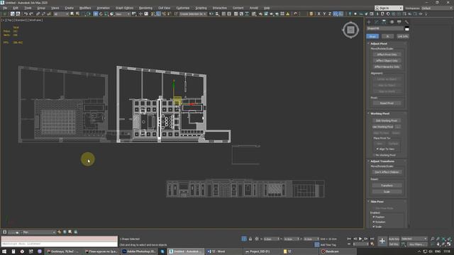 Загрузка чертежа в 3d max