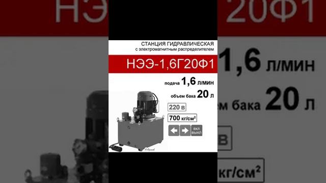 (НЭЭ-1,6Г20Ф1) Станция насосная 20 л. с 2х-поз. распределителем, 1,6 л/мин, 220В380