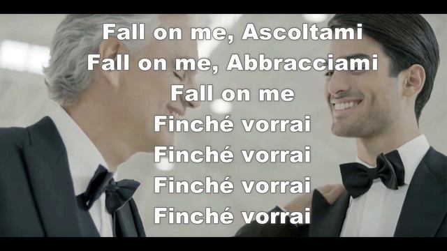 Andrea Bocelli Matteo Bocelli - Fall on Me KARAOKE VERSION