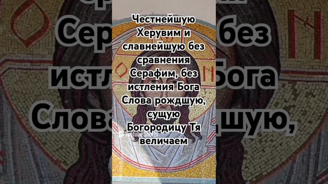 Песнь Пресвятой Богородицы Величит душа Моя Господа, и возрадовася дух Мой о Бозе Спасе Моем