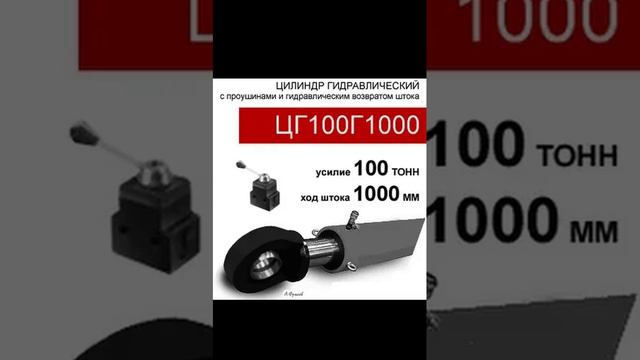 (ЦГ100Г1000) Цилиндр гидравлический с проушинами 100 тонн / 1000 мм