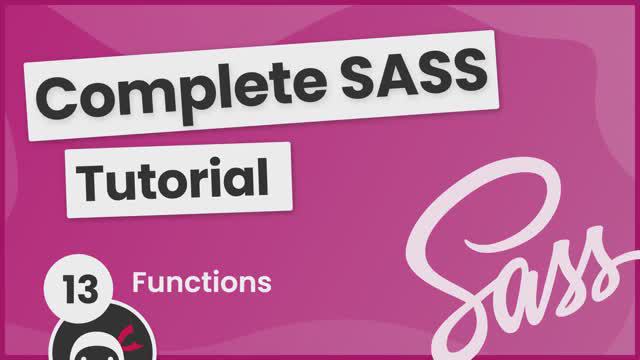 SASS Tutorial (build your own CSS library) #13 - Functions