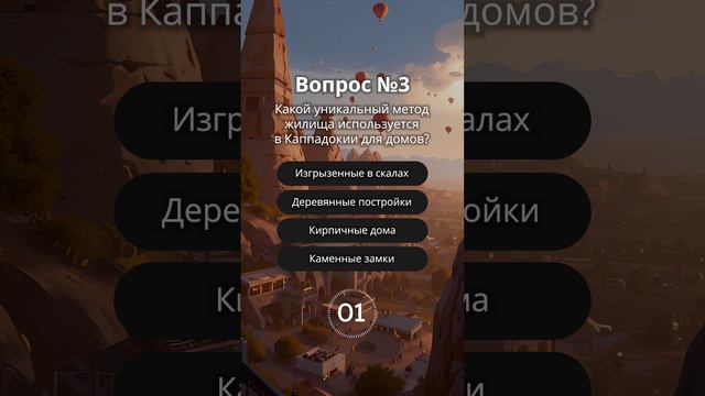 Познавательная викторина про Каппадокию #викторина #квиз #quiz #вопросы