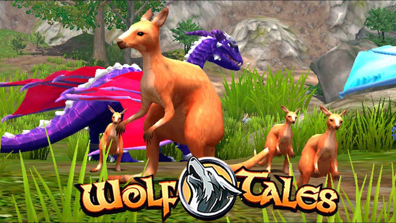 Кенгуру с кенгурятами  Wolf Tales