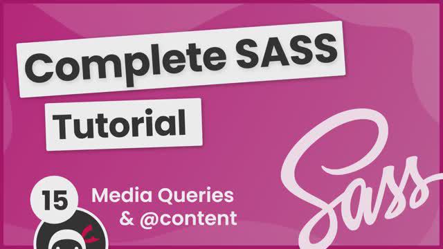 SASS Tutorial (build your own CSS library) #15 - Media Queries