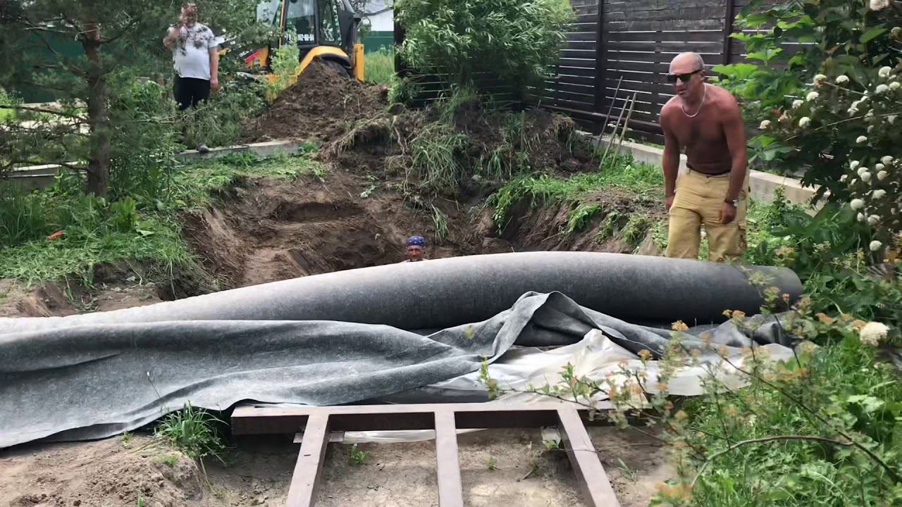 Строительство плавательного пруда