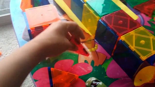 Bridge War Magnetic Tiles CHALLENGE|MY FAVORITE TOY EVER! | Magnet Blocks!|MALAYALAM kids video