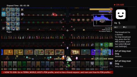 / PS4 / Terraria 1.4 all items world / 24/7 /