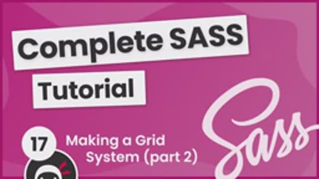 SASS Tutorial (build your own CSS library) #17 - Making a Grid System (part 2)