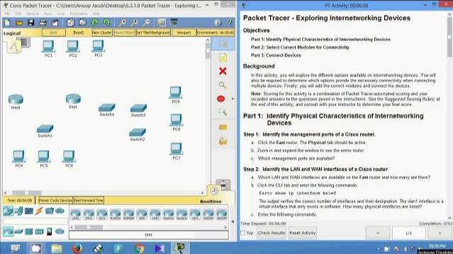 6.3.1.8 Packet Tracer - Exploring Internetworking Devices