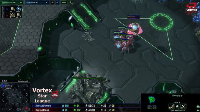 Starcraft 2 Vortex StarLeague Group A Match 4 Heat VS James