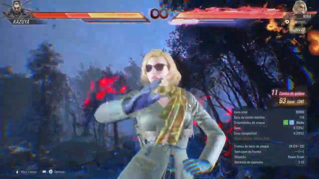 Nina Combo Max Damage Tekken 8 - F+3 CH + Heat Sistem + Rage
