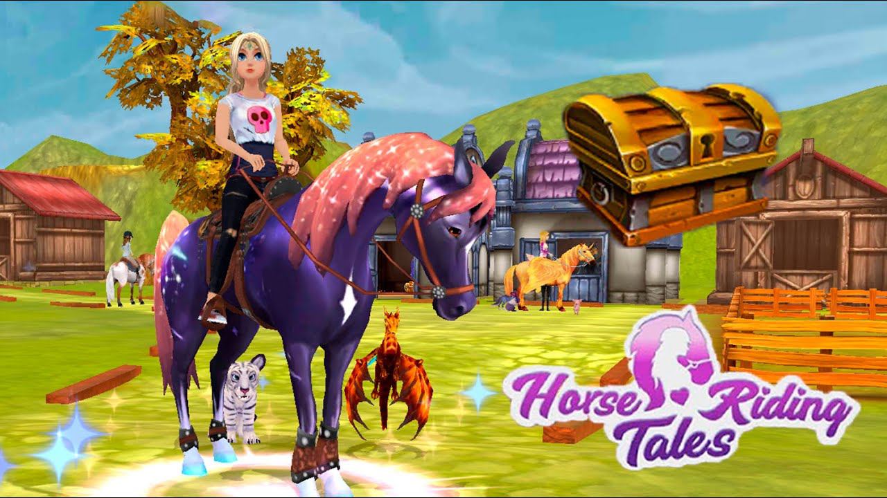 Покупка белой уточки и открытие сундука чемпиона  Horse Riding Tales