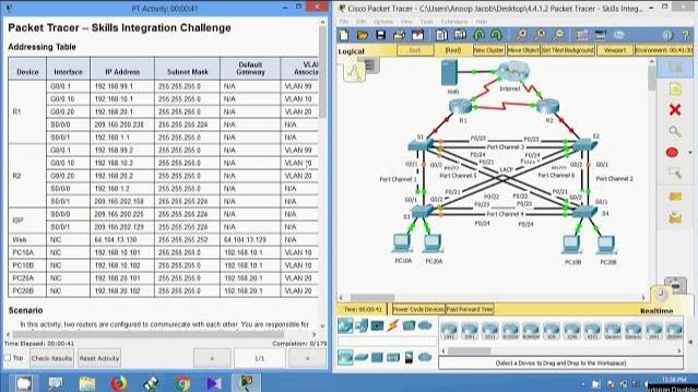 4.4.1.2 Packet Tracer - Skills Integration Challenge