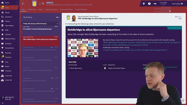 Football Manager 2019 | ASTON VILLA Ep 6 | GOLDBRIDGE
