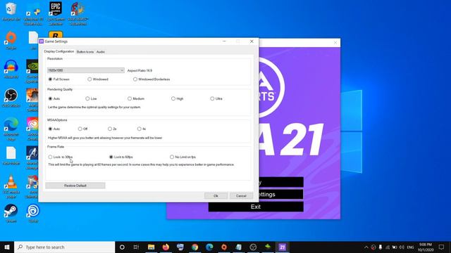 How to Change Frame Rate (FPS) in FIFA 21 Game